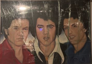 original handpainted, Elvis Presley portrait