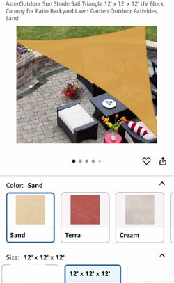 SUN SHADE SAIL TRIANGLE 12’x12’x12