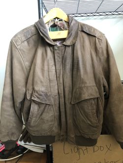 Genuine Leather Bomber Jacket With Genuine Leather Gloves