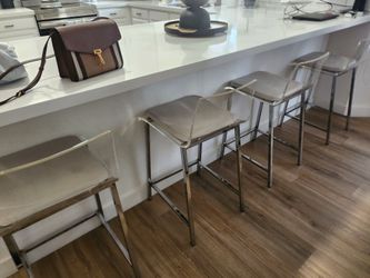 CB2 acrylic Counter Stools - 4