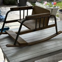 vintage wooden children's rocker