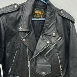 Vintage Leather Jacket “Bonus” Size XL w/Patch
