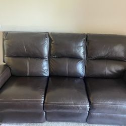 Leather Recliner Sofa