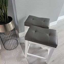 Stools Set Of 2 Gray