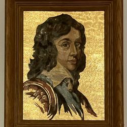This Cool Guy, Vintage Painting On Foil