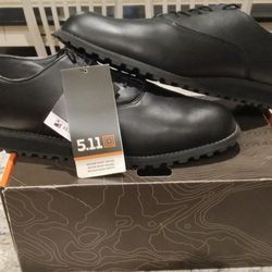 100% AUTHENTIC Men's 5.11 TACTICAL Mission Ready Duty Oxford Black Low Shoes size 10 NEW IN BOX  $30 FIRM