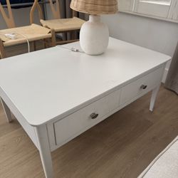 White Storage Coffee Table 