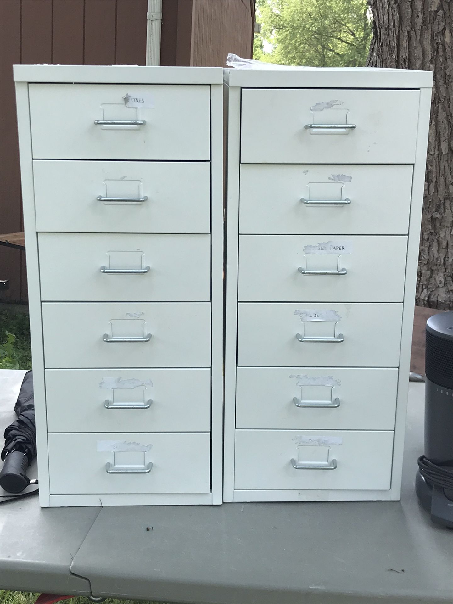 White Drawers