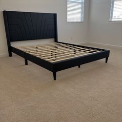Gray Queen Size Bed Frame 