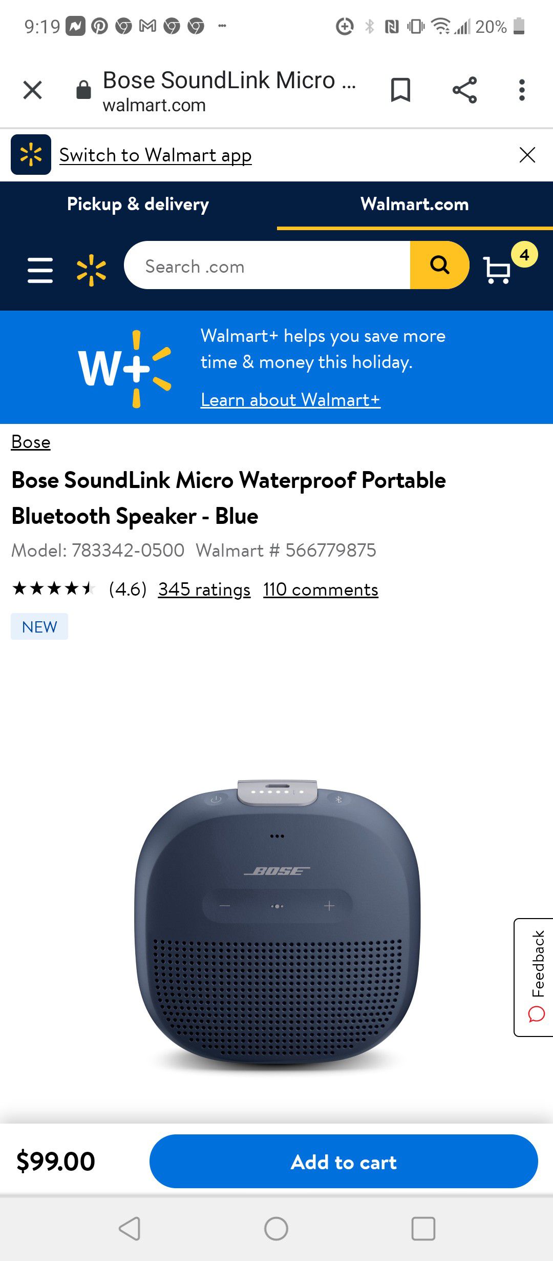 Bose SoundLink Micro Waterproof Portable Bluetooth Speaker Brand New In Box