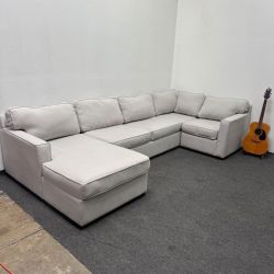 White / Light Gray Sectional Couch (4 pc) - Can Deliver - 2.5k Orig Retail