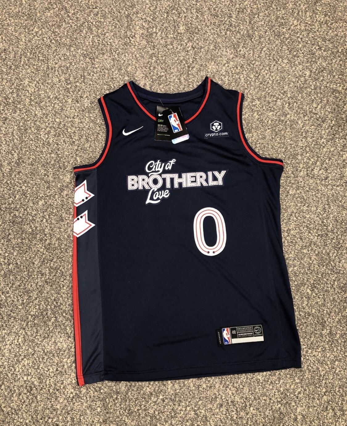 Tyrese Maxey Philadelphia 76ers Fanatics Navy City Edition Jersey BRAND NEW M