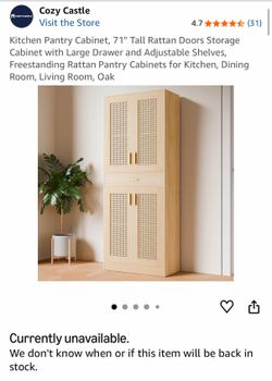 Rattan Pantry Cabinet