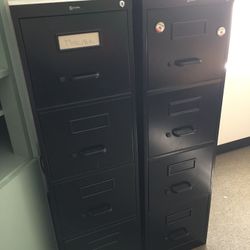 File cabinets- black color light used