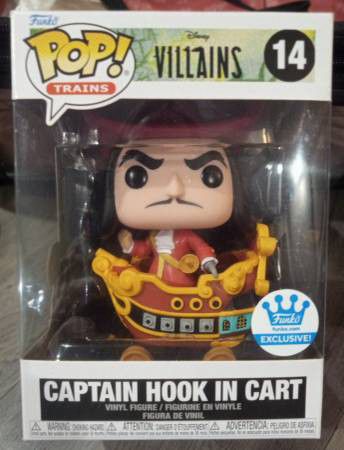 Funko Pop! Trains - Disney Villains - Captain Hook in Cart 

