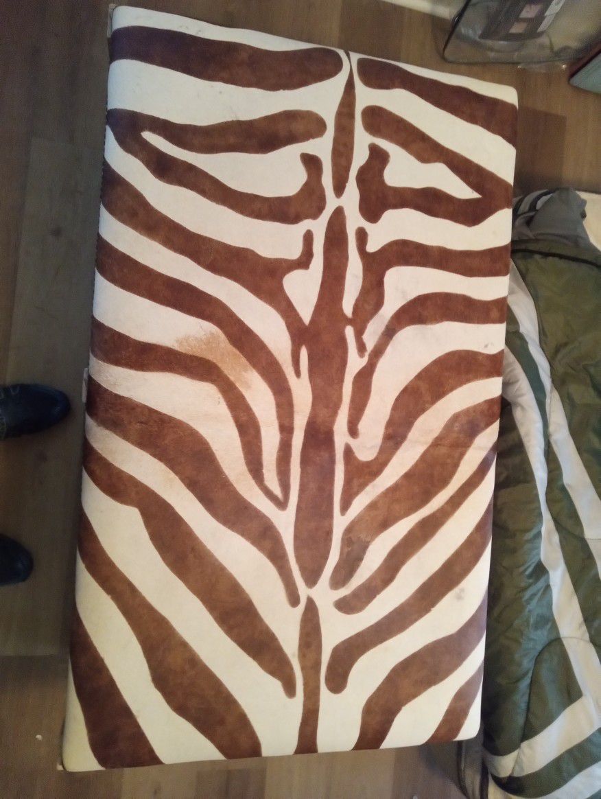 Authentic Real Zebra Hide Handmade Coffee Table
