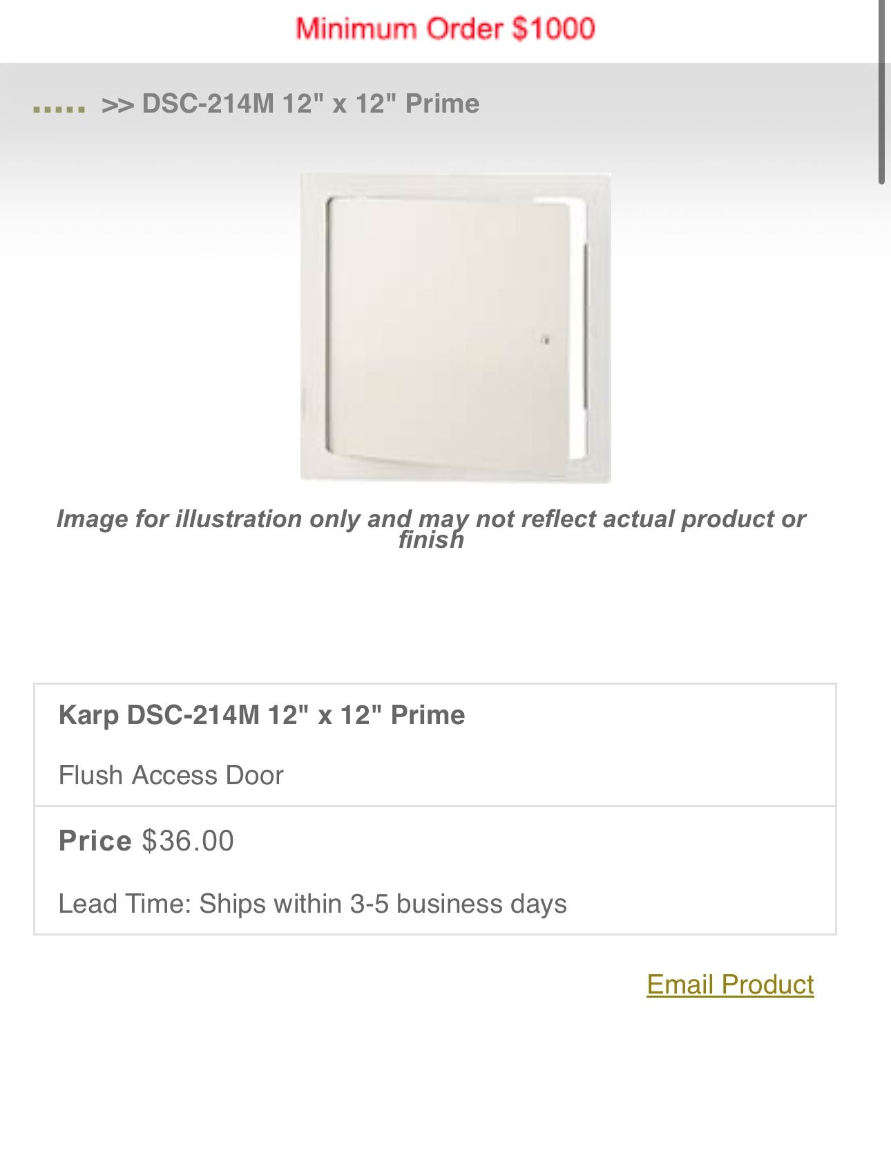 Access Door 12”x12” 