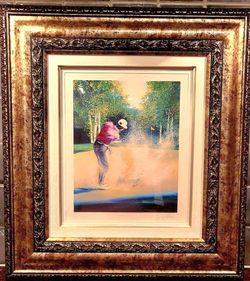 Golfer, a signed, numbered Victor Spahn seriolithograph. Appraised $1,295!