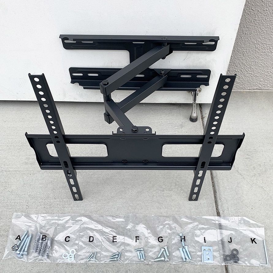 (NEW) $25 Full Motion 32-55” TV Wall Mount Bracket Dual Arms Swivel Tilts Max 99lbs