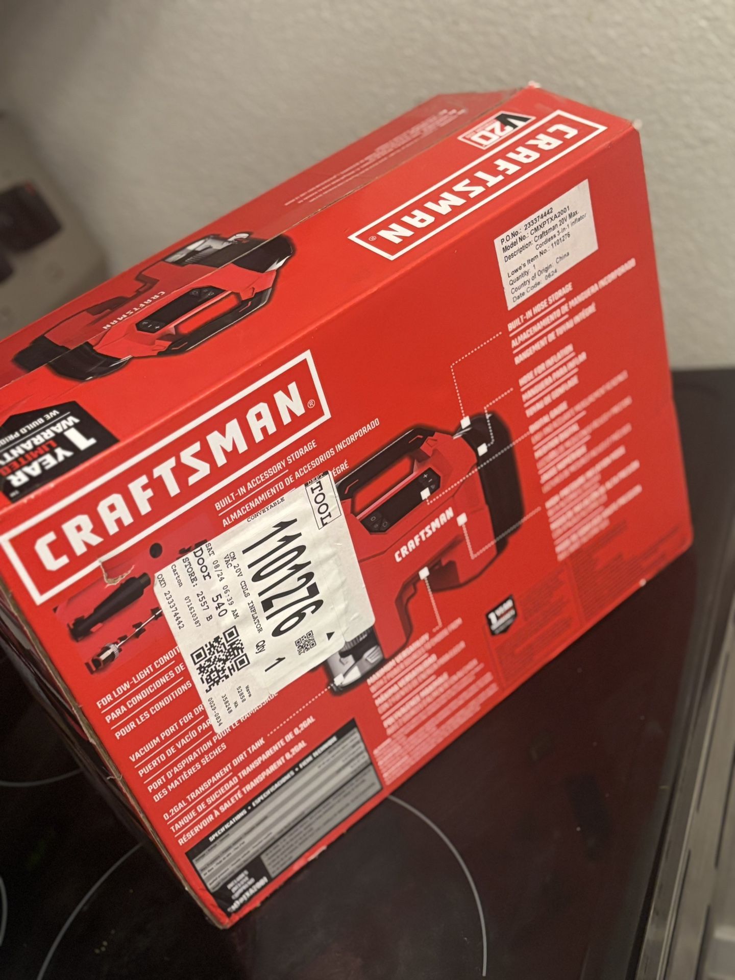Craftsman V20 3 In 1 Inflator/vacuum/blower