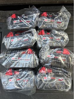 Brand new Milwaukee 5.0 batteries $65 each.
