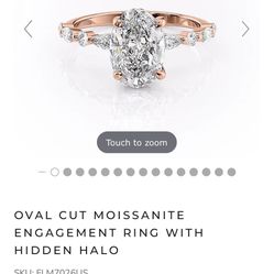 1 CT Oval Engagement Ring