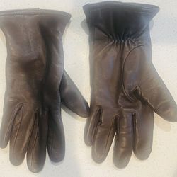 Women’s Brown Leather Gloves 100% Leather 