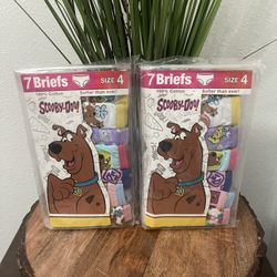 Scooby-Doo, Girls Underwear, 7 Pack Panties, Size 4