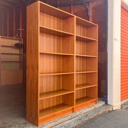 Pair of Beautiful Vintage Danish Teak Bookcases