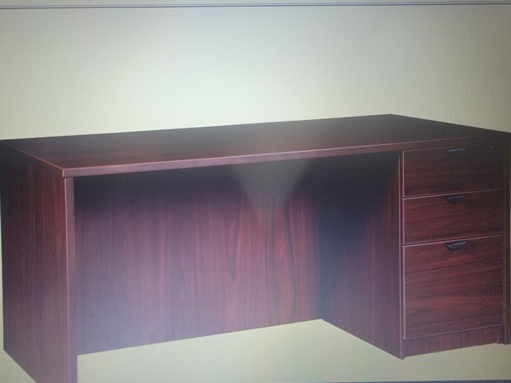 Newly Priced to move. Real wooden cherry desk and drawer/file cabinet combo $90  O.B.O