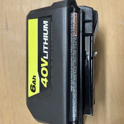 Brand New 6 Ah, 40 V Lithium Ryobi Battery