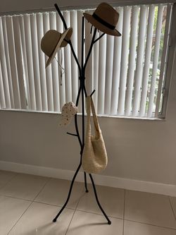 Black Steel Coat Stand