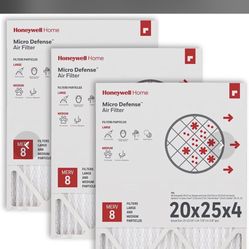 Honeywell Home 20x25x4 MERV 8, AC Furnace Air Filter, 3 PACK (CF100A1025-3PKAM) (Actual Dimensions: 19.94 X 24.87 X 4.38 In.) 3 Count (Pack Of 1