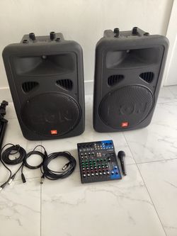 JBL Eon15 G2 PA speakers
