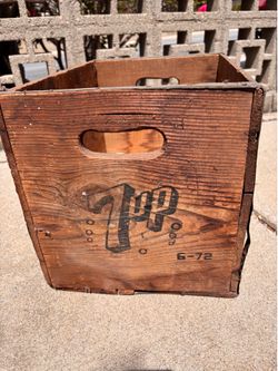 Vintage Wooden 7 Up Case