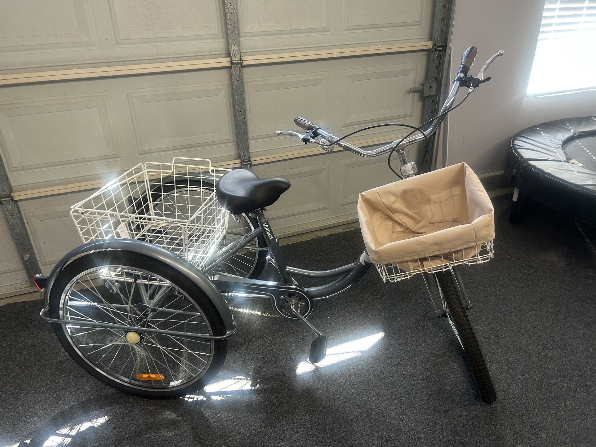 Adult Tricycle with Dual Baskets