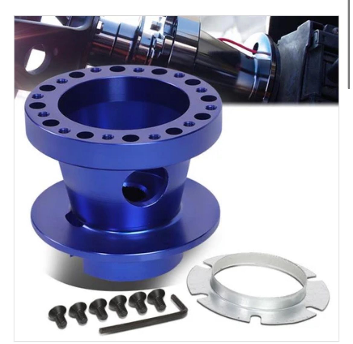 Aluminum Blue Steering Wheel Hub Adapter chevy gmc dodge jeep