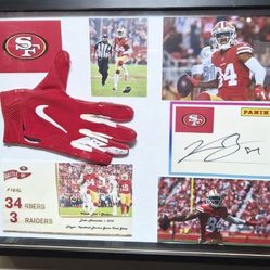 Kendrick Bourne 49er nike game worn glove****
