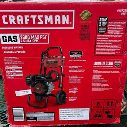 Craftsman 2800 MAX PSI at 2.5 MAX GPM Gas Pressure Washer