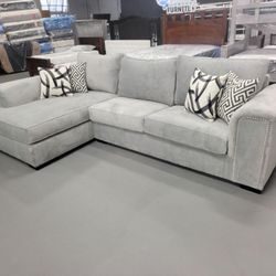 Grey Sectional Sofa Set 