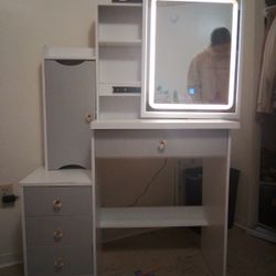 Vanity Dresser With LED Mirror