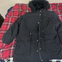 Time & Tru 2XL Woman’s Fur Trench Coat