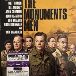 The MONUMENTS MEN (Blu-Ray + DVD + Digital-2014) George Clooney + Matt Damon!
