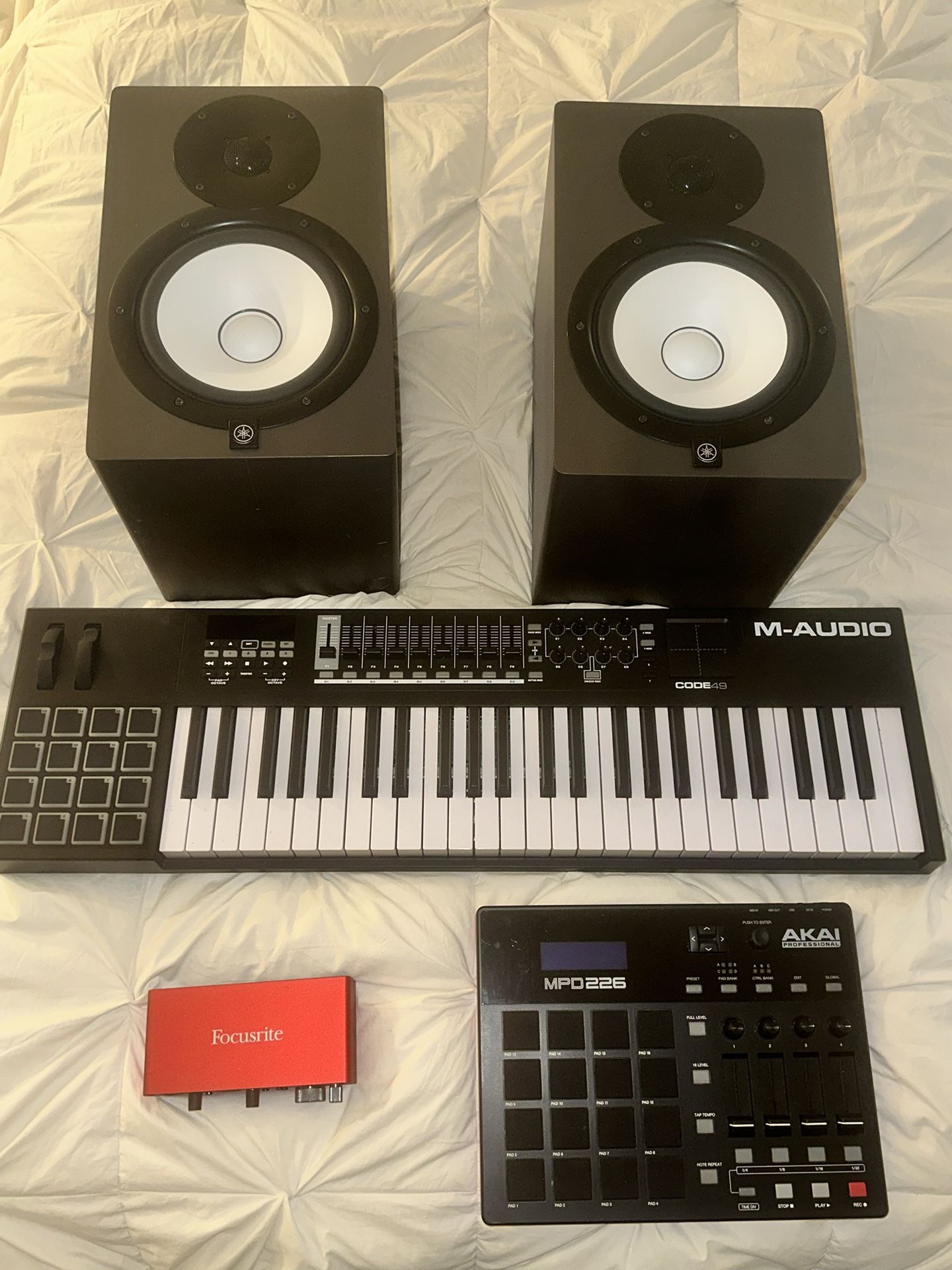 Music Producer Bundle: Speakers, Keyboard, Pad Controller, Interface