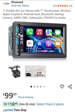 7" Touchscreen, Wireless Apple & Android Radio.