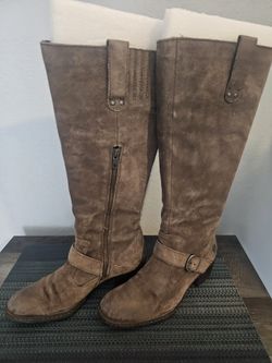 Women Born Taupe Boots Size 8