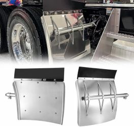 24x29 Stainless Steel Quarter Fenders Pair for Semi Truck Freightliner Peterbilt
