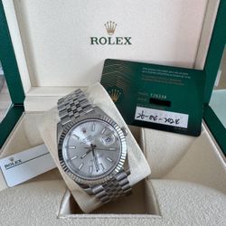 Rolex 126334 Datejust Silver Full Set 