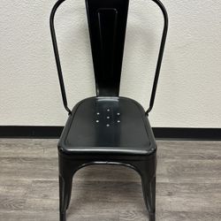 Black Industrial Metal Dining Chairs – Tolix Style – $25 Each