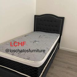 Twin size bed with mattress
